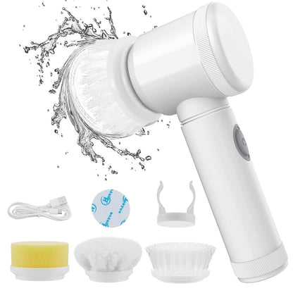 5-in-1 Electric Spin Scrubber – Cordless Deep Cleaning Brush